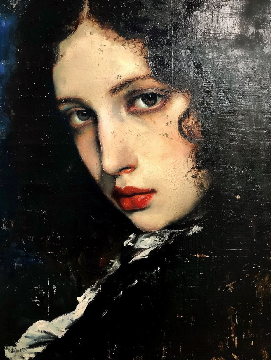 Melancholy in Dark Oil Strokes - Image 4