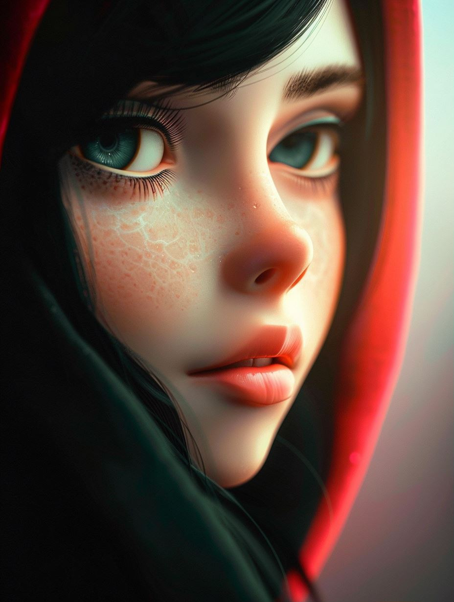 Ethereal Gazes in Neon Light - Image 1