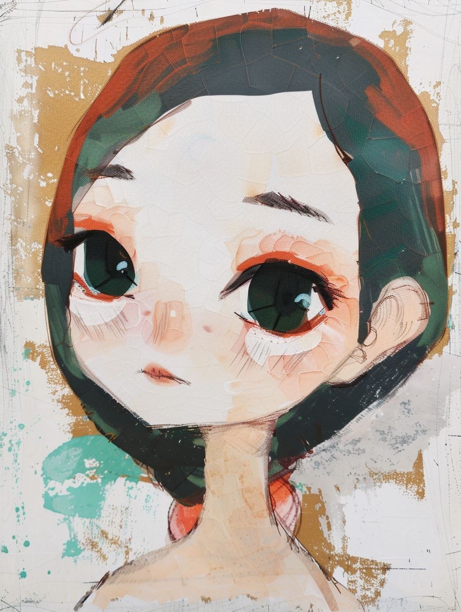 Ethereal Masked Anime Portrait - Image 4