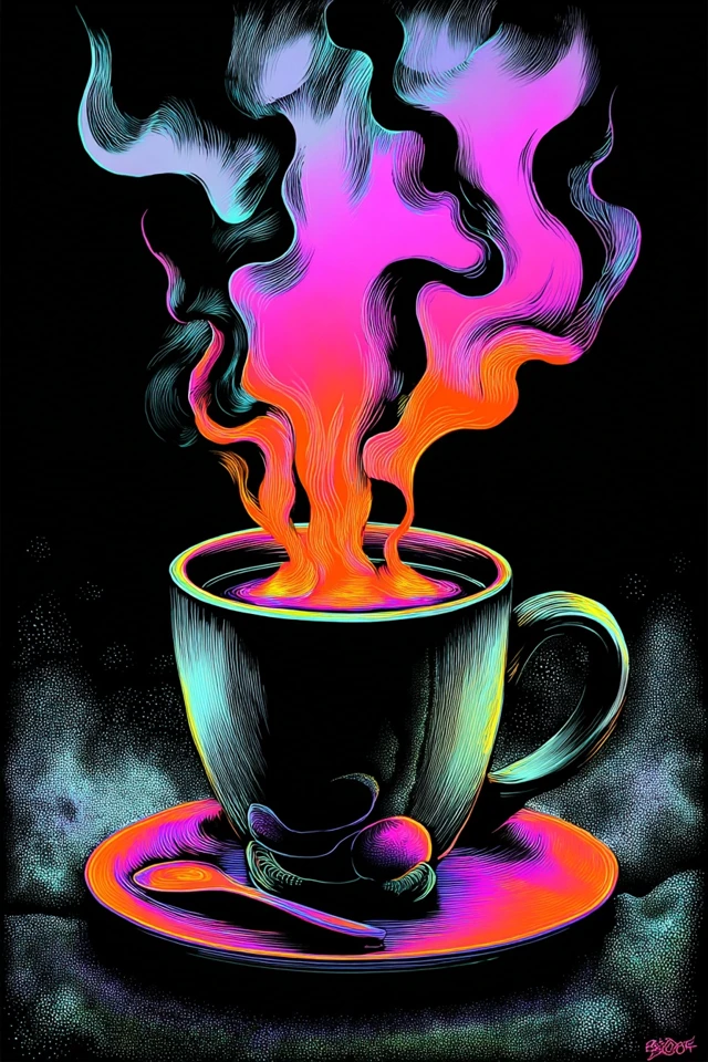 Neon Stipple Sculpture - Image 4