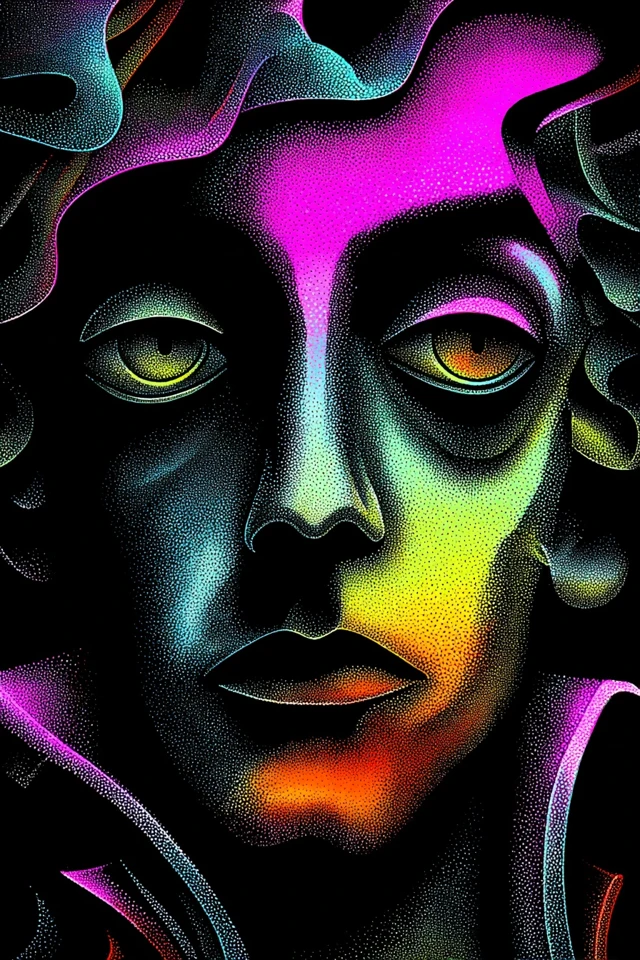 Neon Stipple Sculpture - Image 1