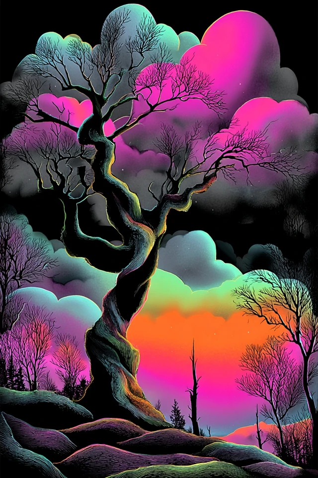 Neon Stipple Sculpture - Image 5