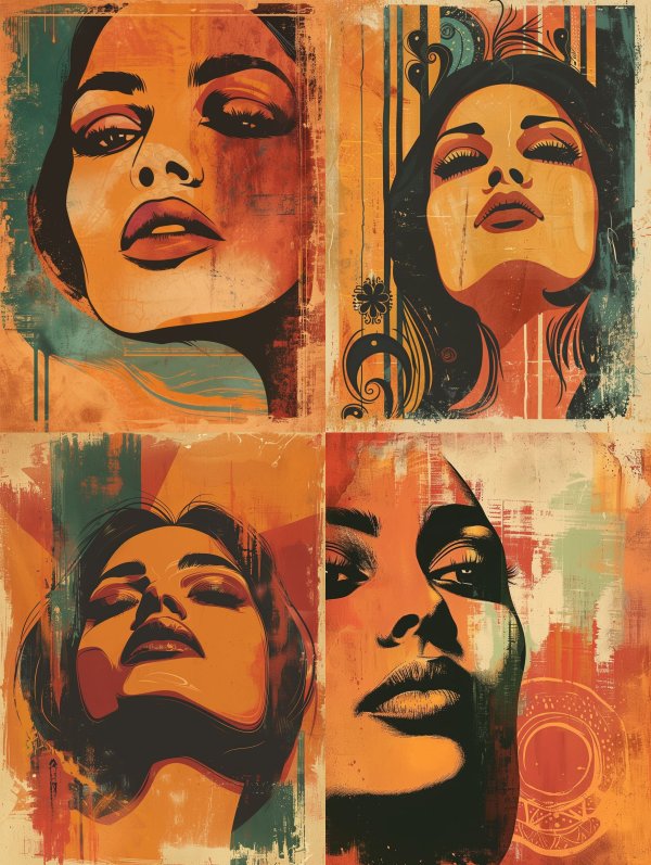 Warm Tones Abstract Portrait Study
