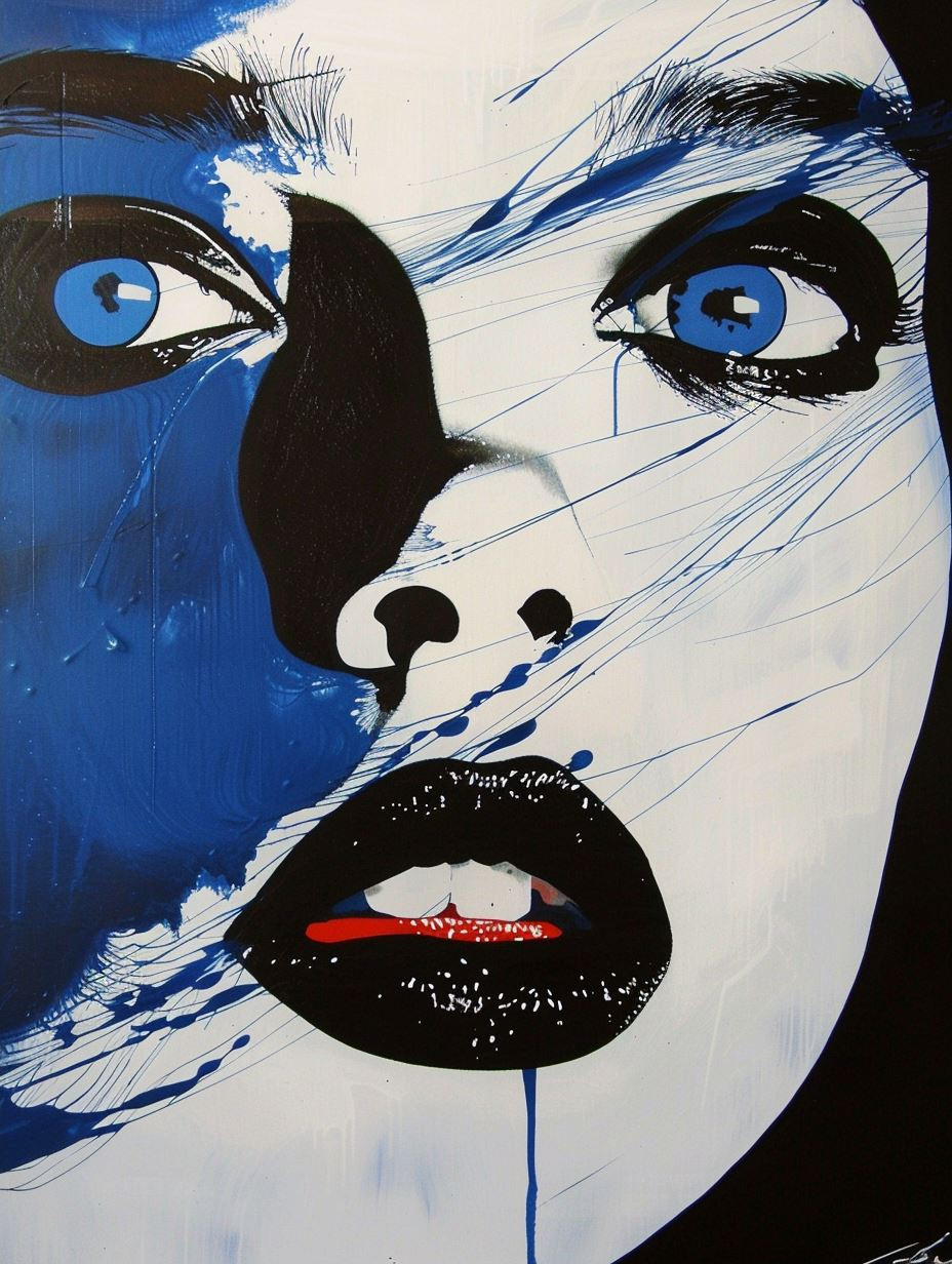 Shadowed Gaze in High Contrast - Image 2