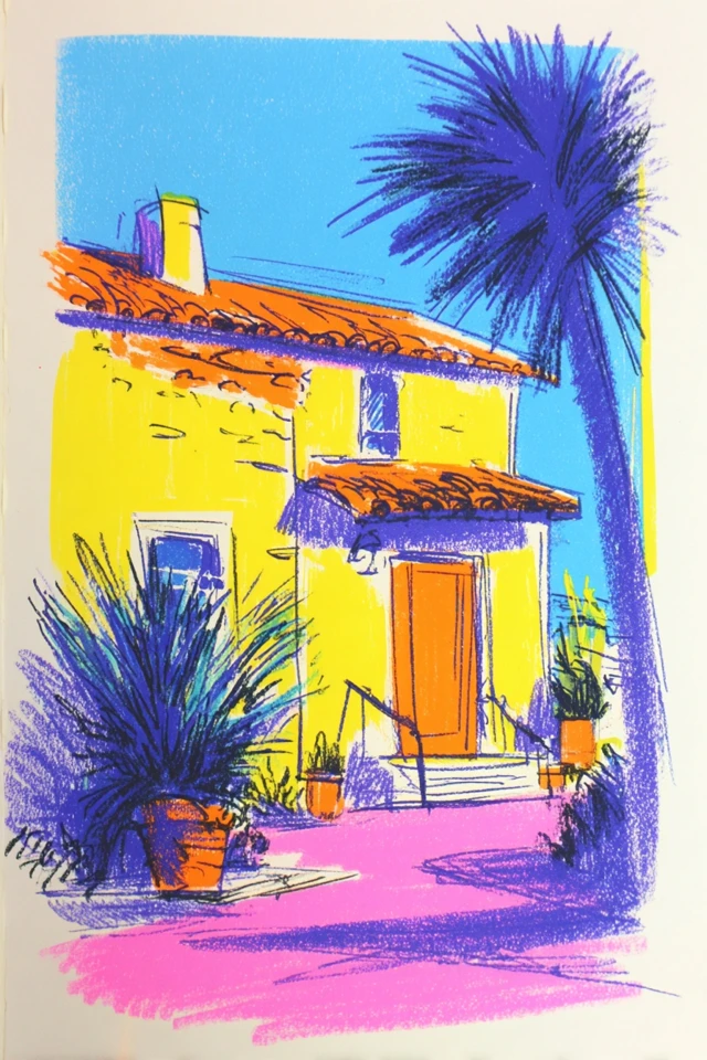 Vibrant Neon Pastel Art Studies - Image 6