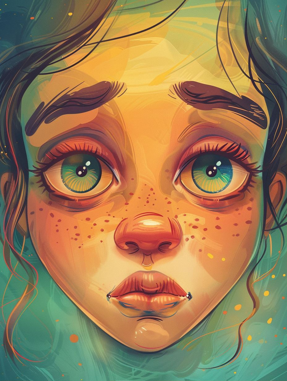 Whimsical Gazes of a Freckled Muse - Image 1