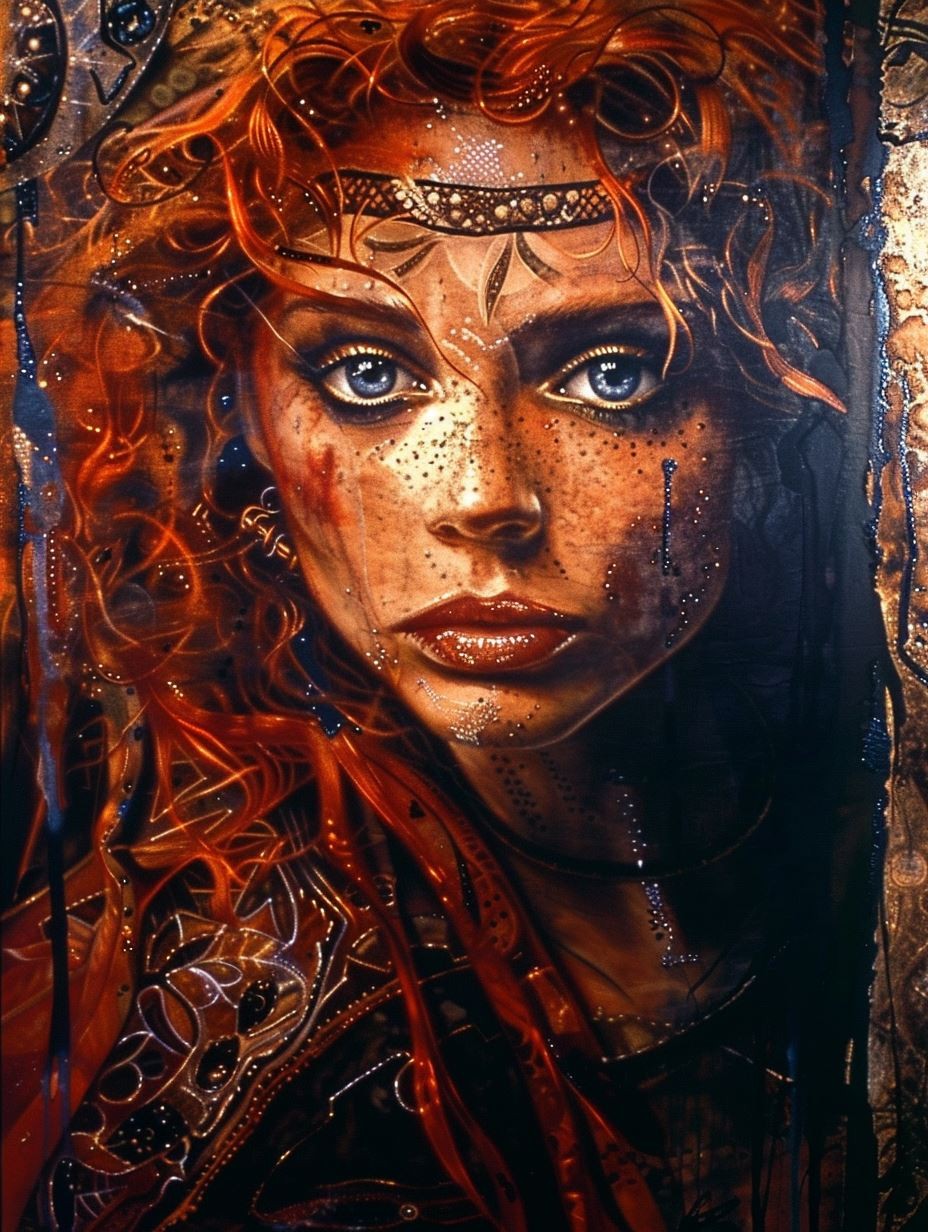 Crimson Echoes of Distorted Beauty - Image 3