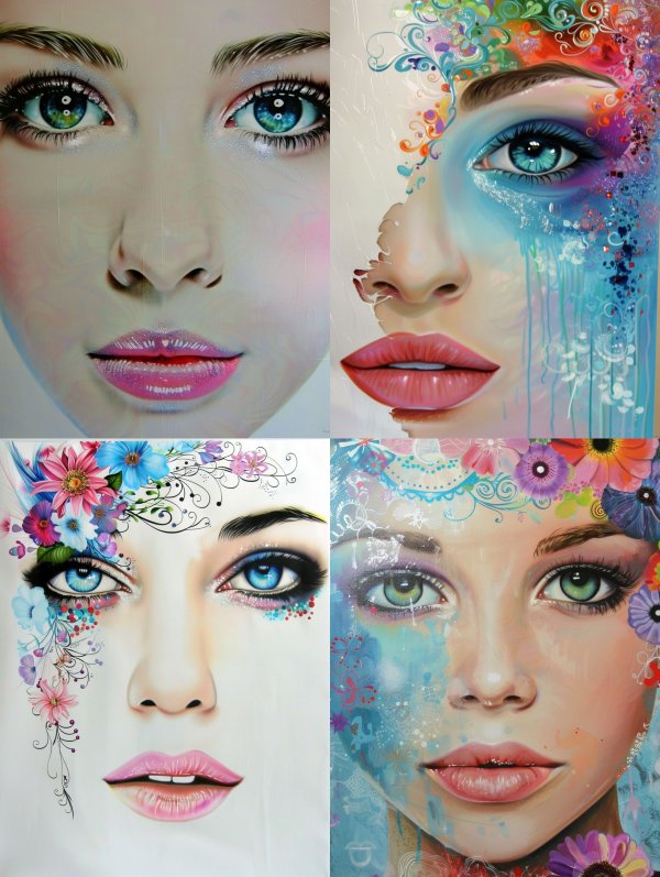Floral Ethereal Portrait Art