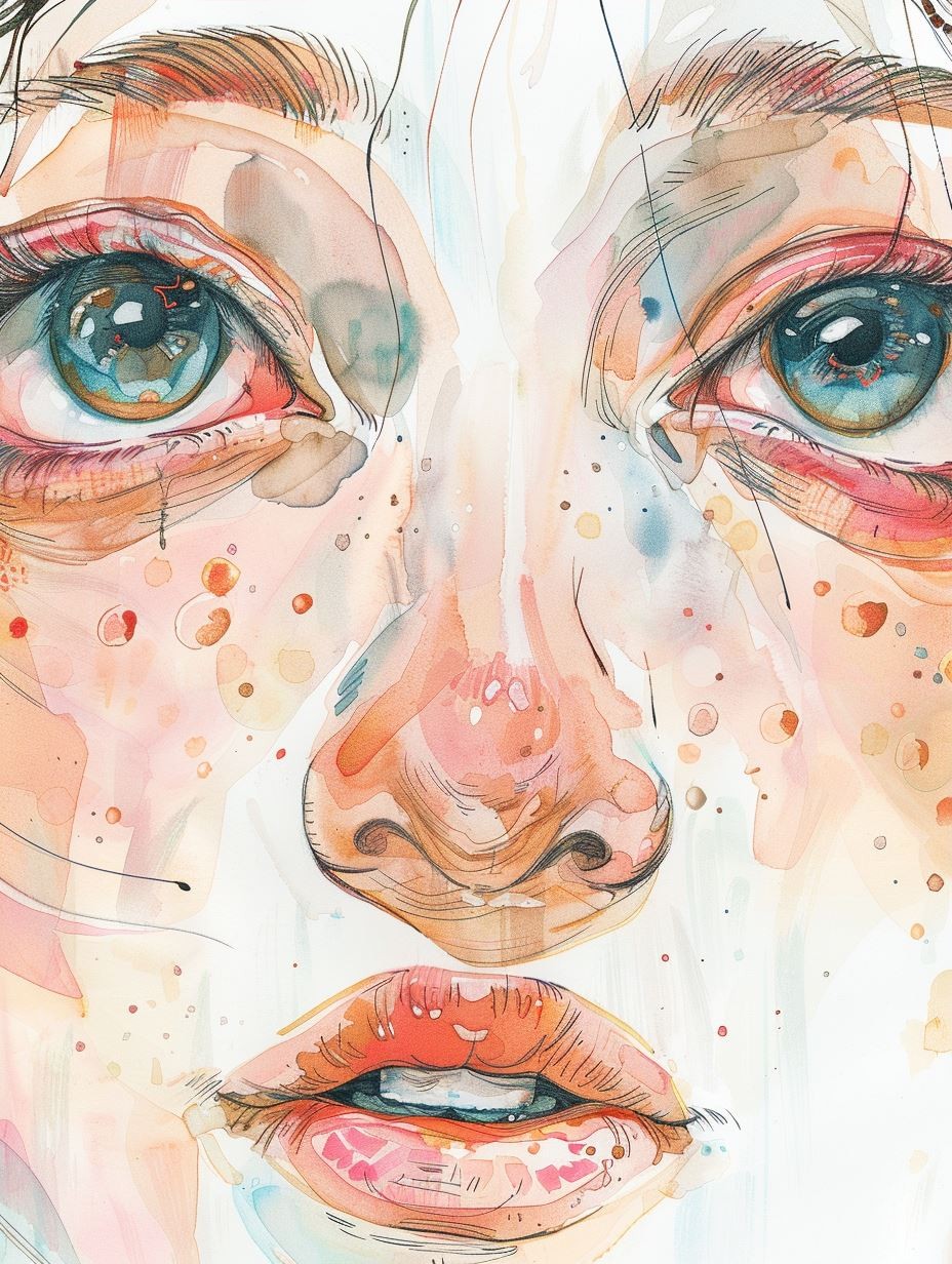 Ethereal Gazes in Watercolor - Image 3