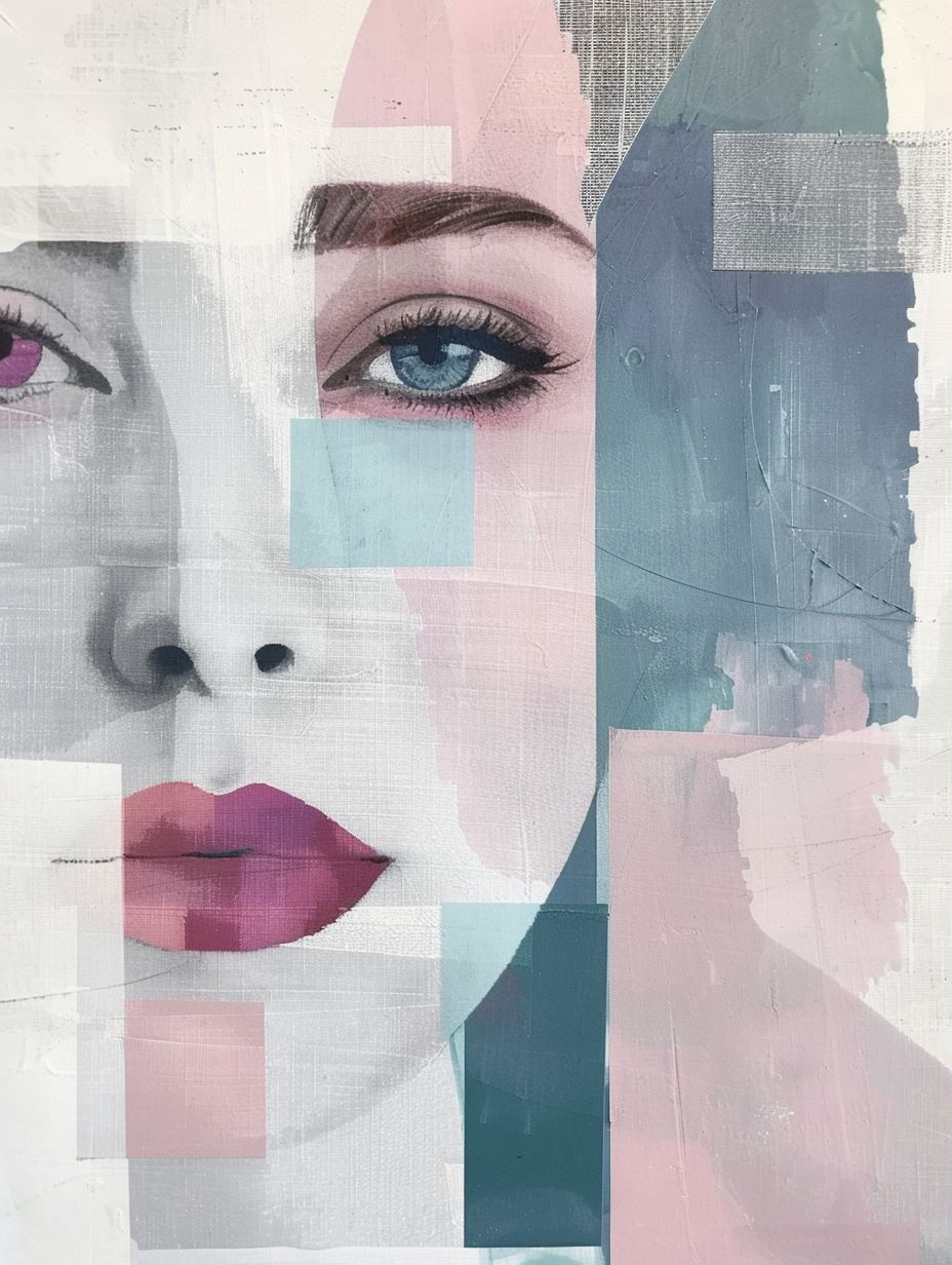 Fragmented Portraits in Pastel Hues - Image 1