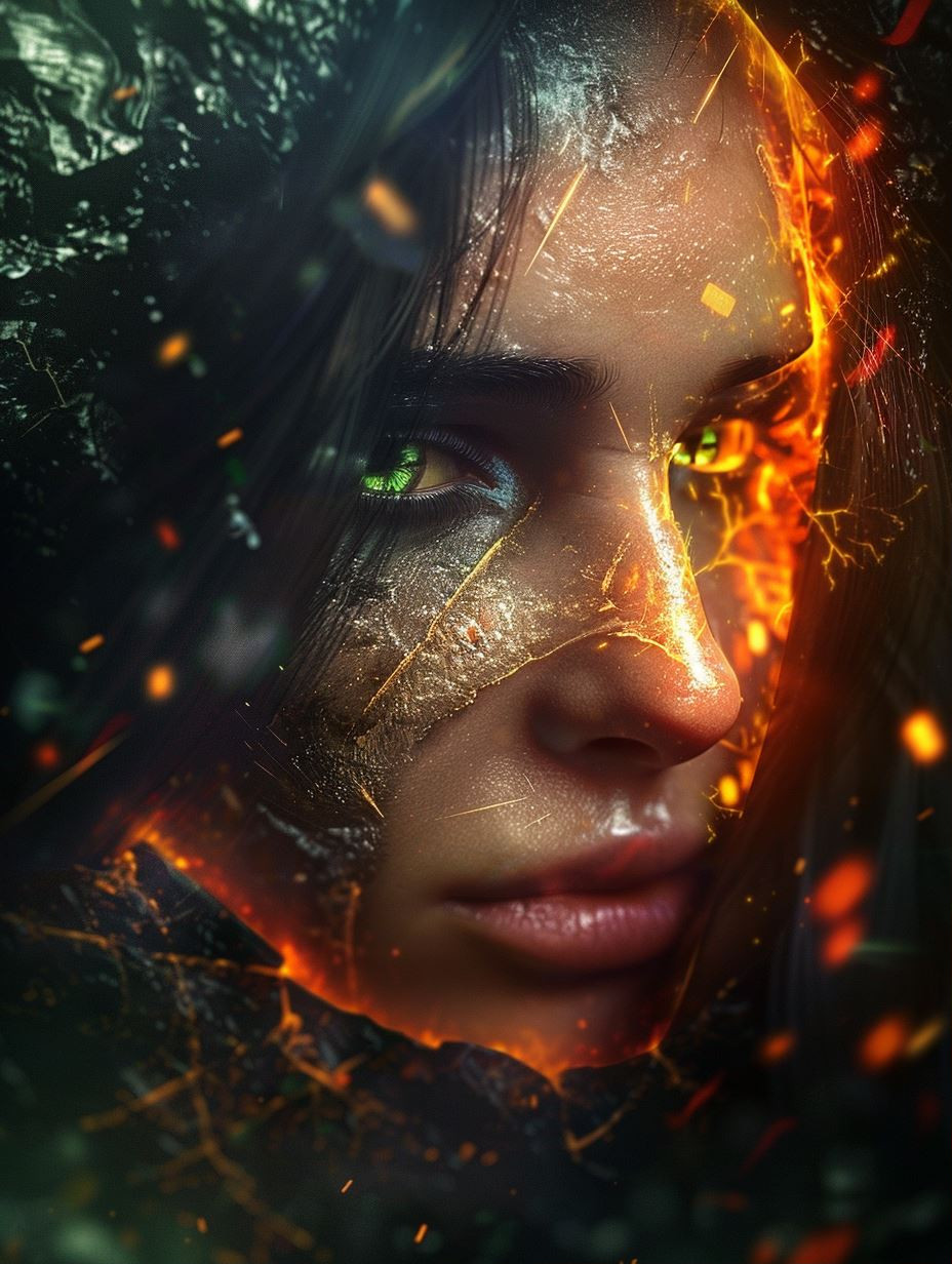 Molten Core Ethereal Portrait