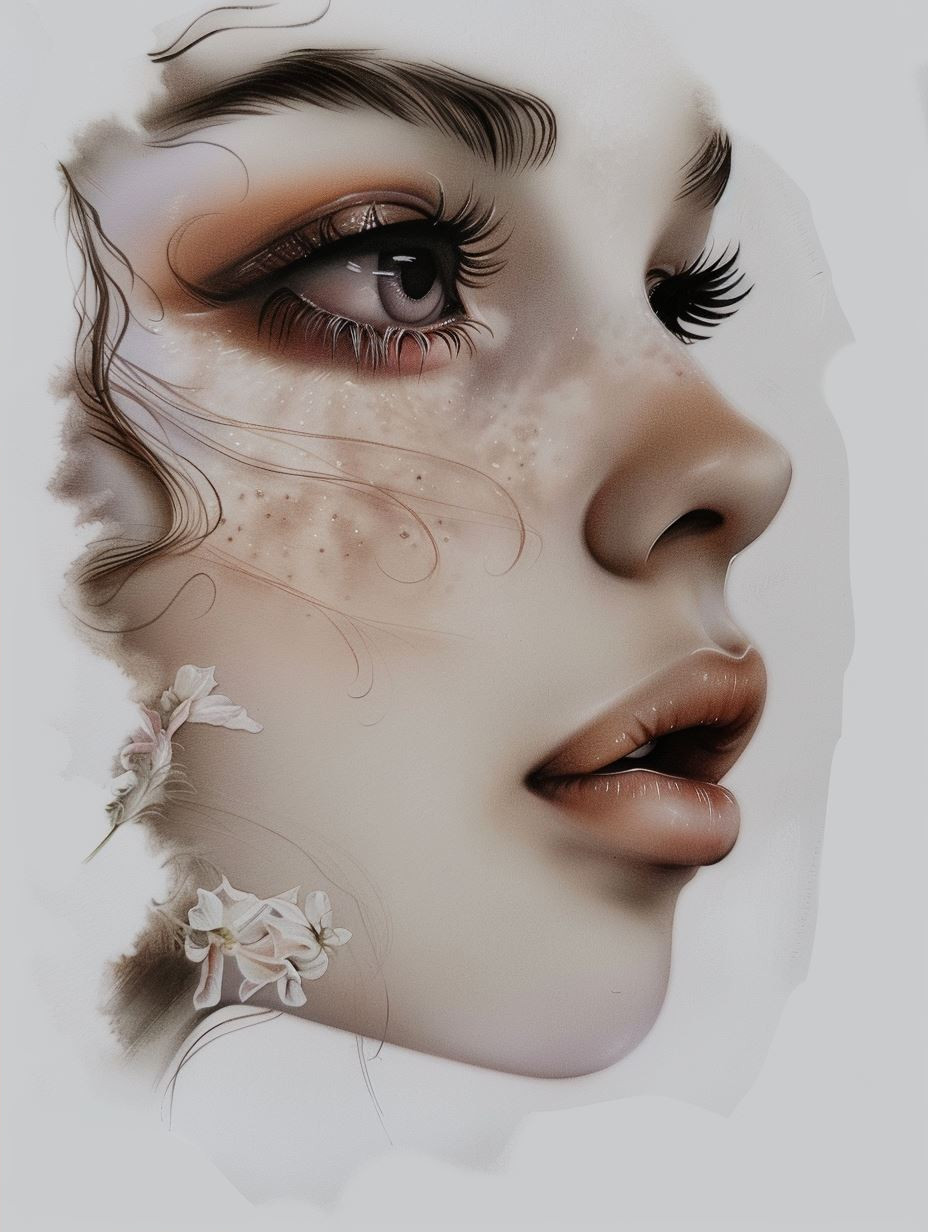 Ethereal Gaze with Golden Freckles - Image 2