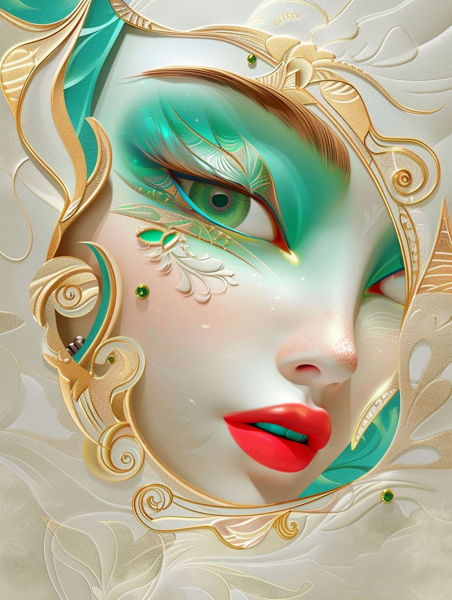Ethereal Gilded Teal Goddess - Image 2