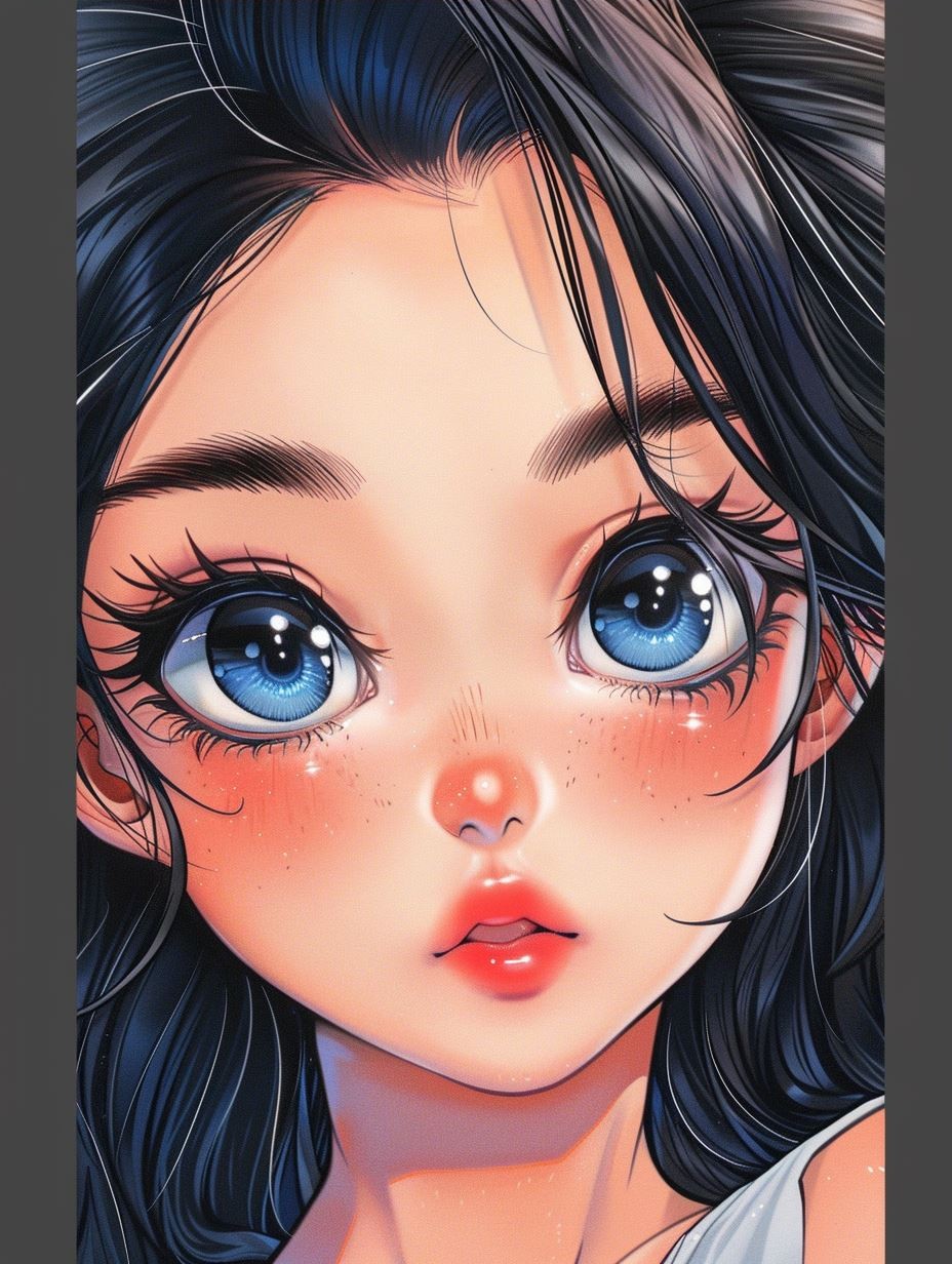 Ethereal Gazes: Digital Anime Portraits - Image 3