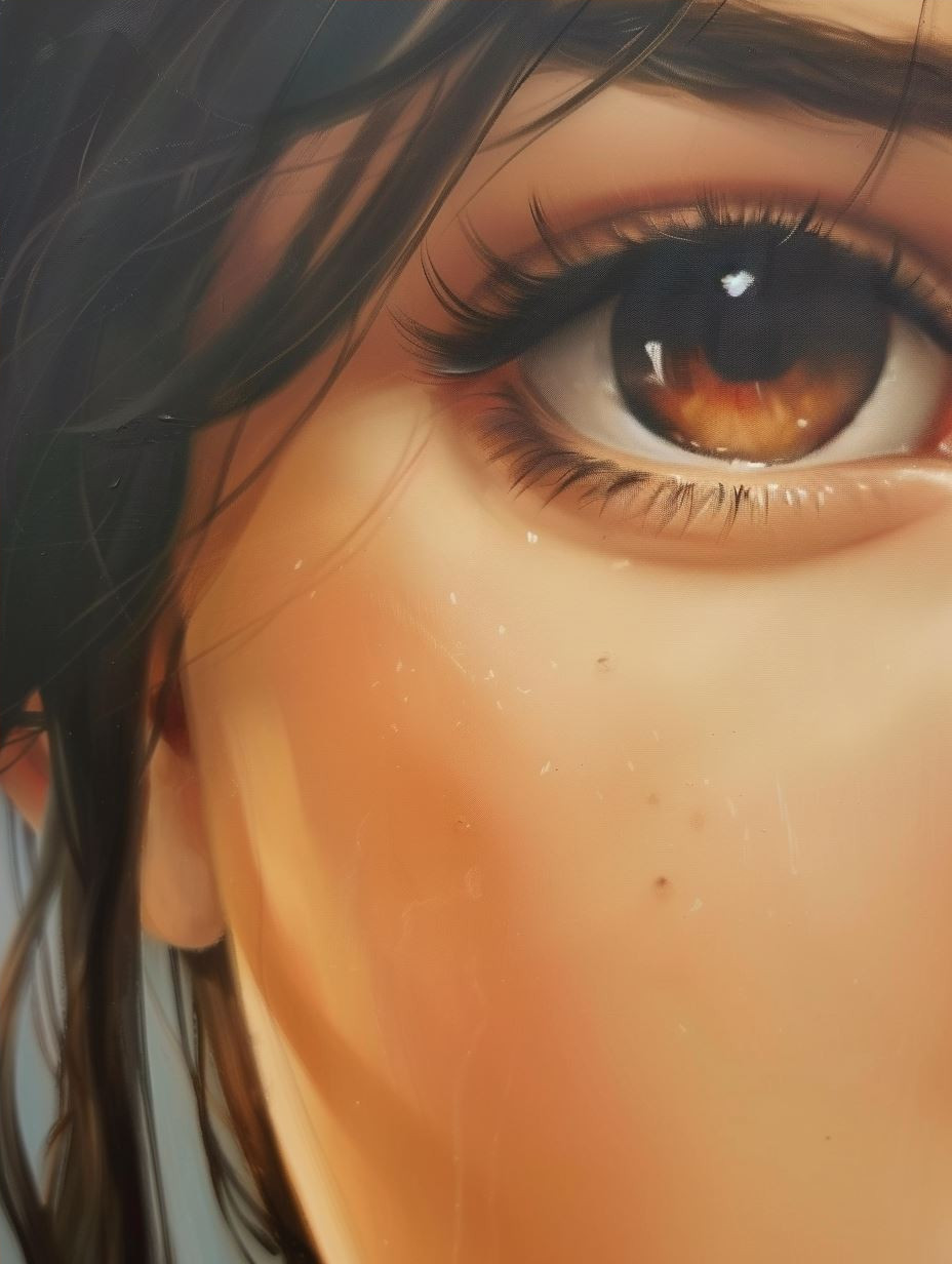 Ethereal Gaze: Digital Portrait Study - Image 4