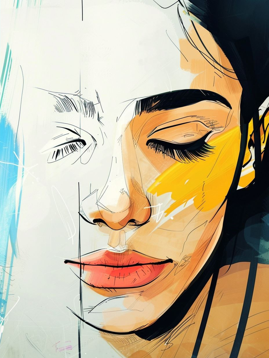 Golden Gaze Digital Portrait - Image 2