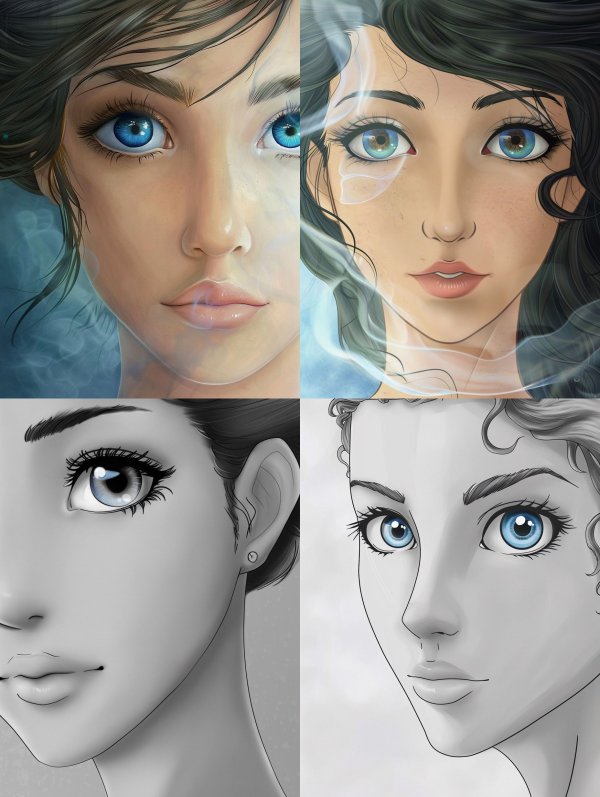 Ethereal Visions: Digital Portrait Studies