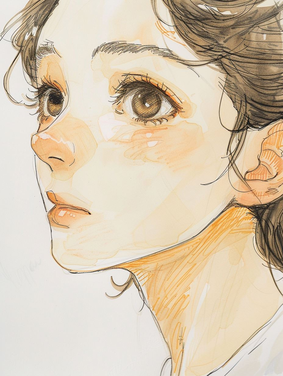Ethereal Gaze: A Study in Expression - Image 1