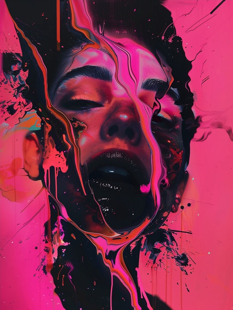Neon Chaos Cybernetic Portrait - Image 4