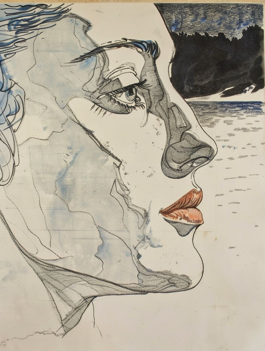 Ethereal Watercolor Profile Studies - Image 3