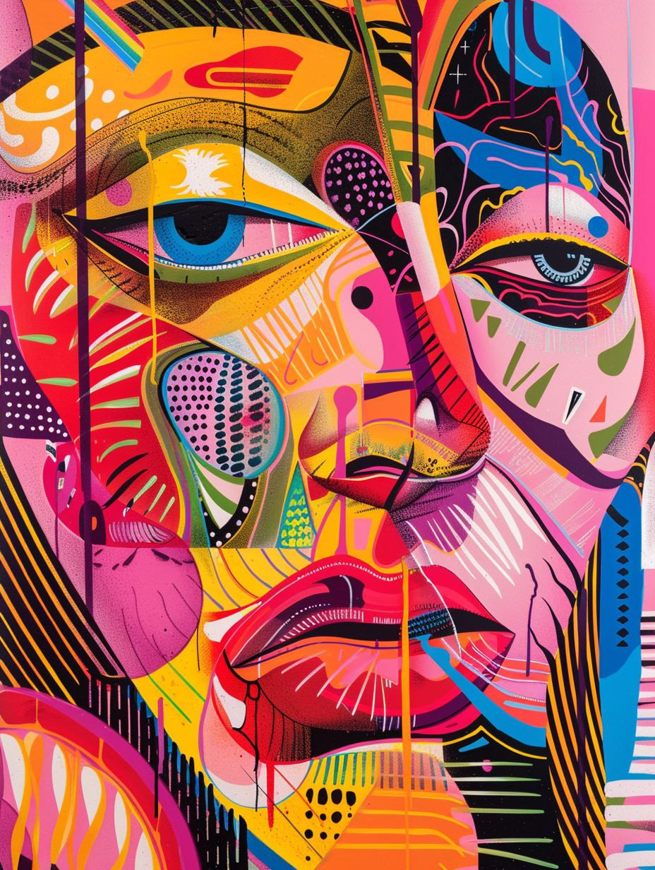 Vibrant Fragmented Psychedelic Portraits - Image 4