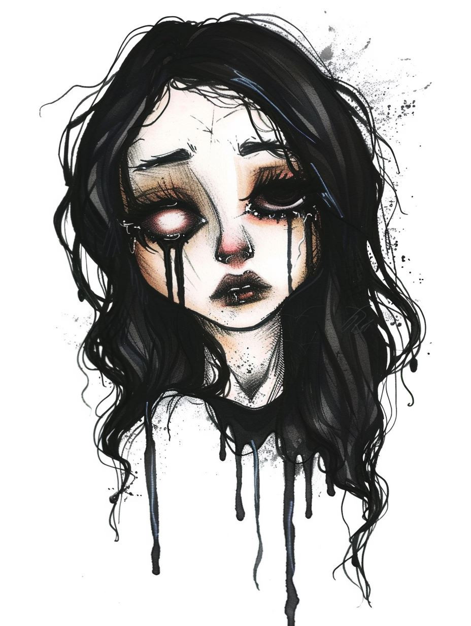 Melancholy Muse: A Study in Dark Art - Image 4