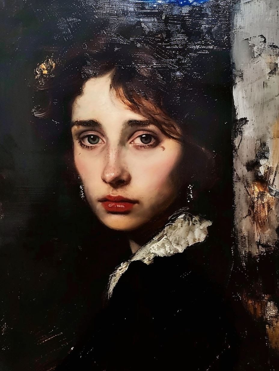 Melancholy in Dark Oil Strokes - Image 2