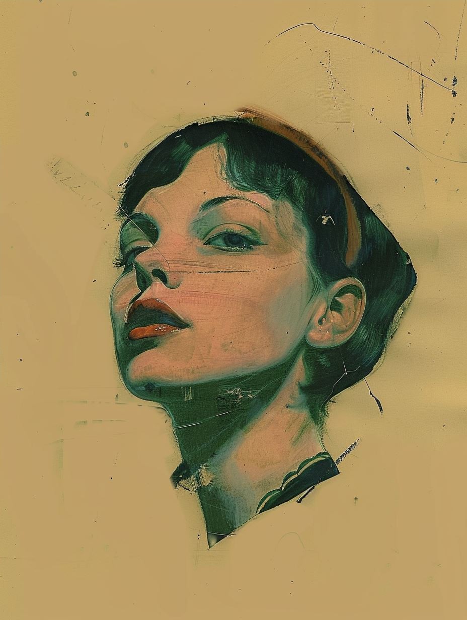 Avante Garde Mixed Media Portrait - Image 4