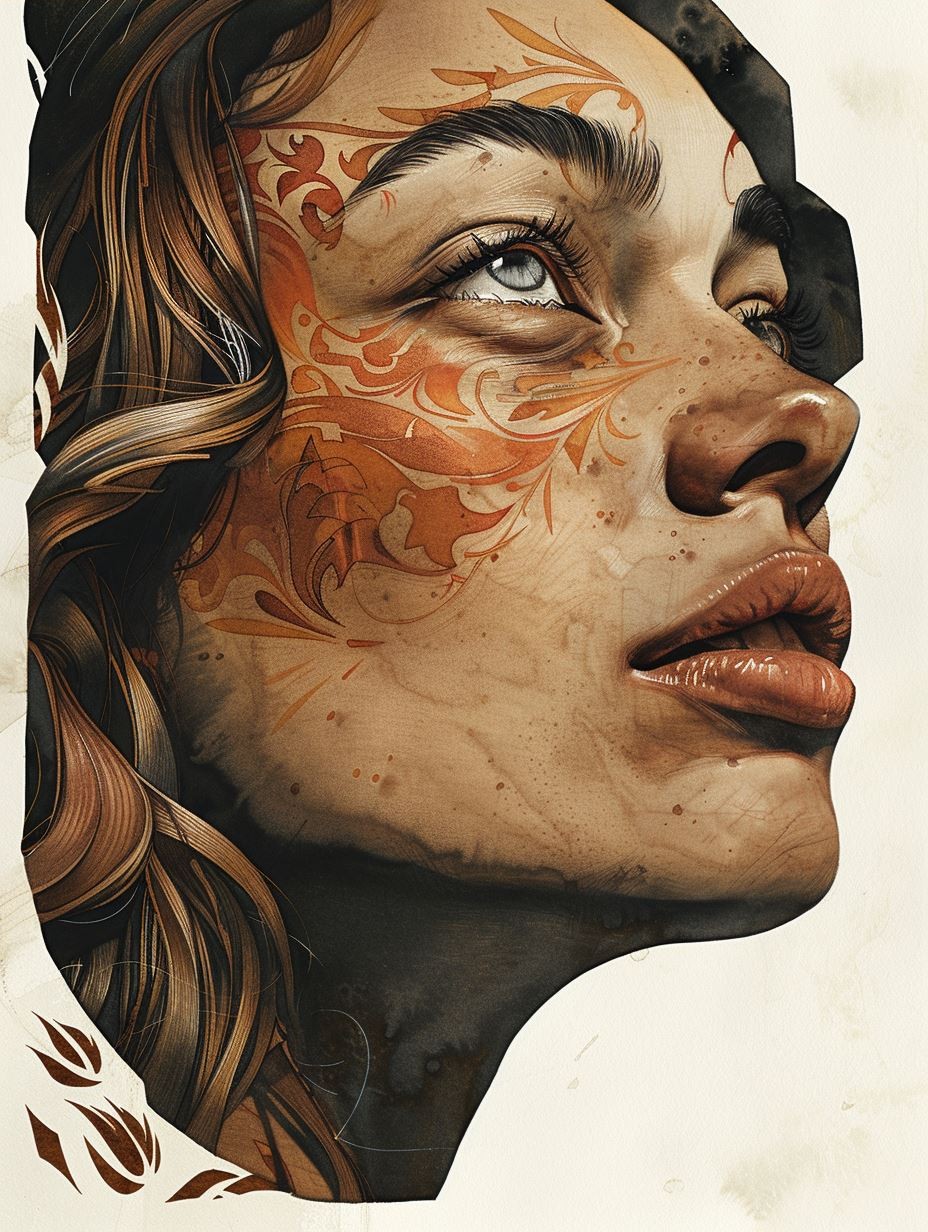 Earthy Tones Organic Portrait - Image 4