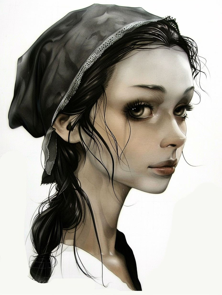 Ethereal Gazes: Digital Portrait Studies - Image 4