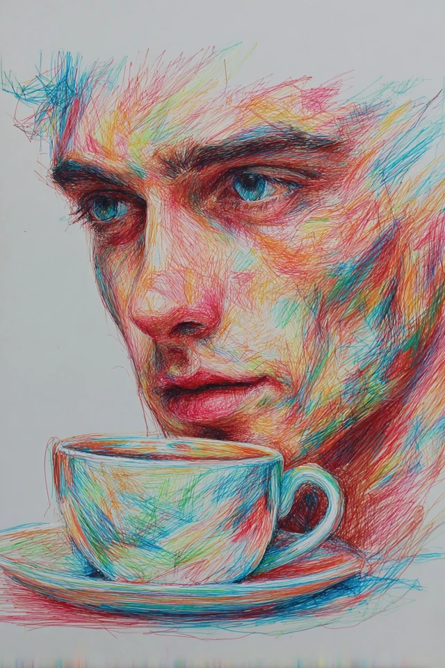 Prismatic Scribble Portrait - Image 4