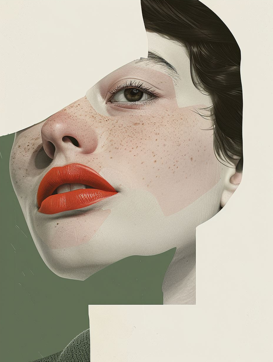 Fragmented Beauty: A Surrealist Collage - Image 4