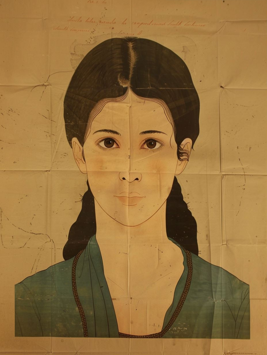 Ancient Mughal Portrait Detail - Image 3