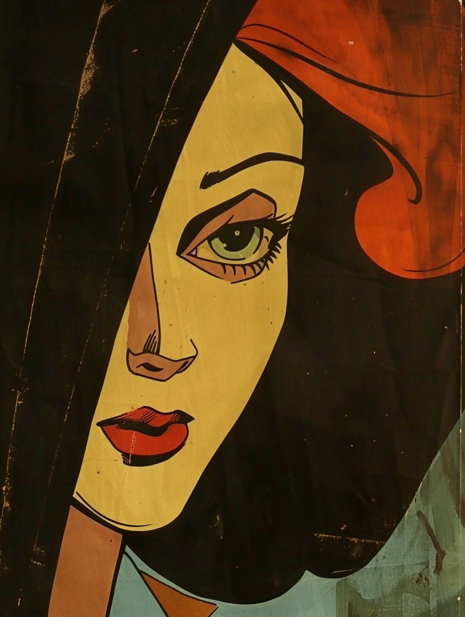 Vintage Pop Art Femme Fatale - Image 1