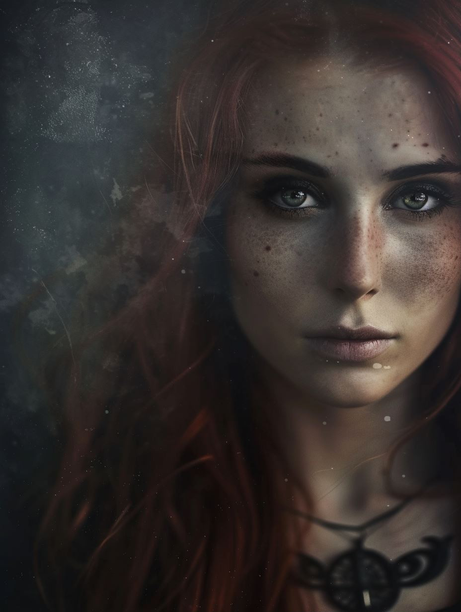 Mystic Ember Red Portrait