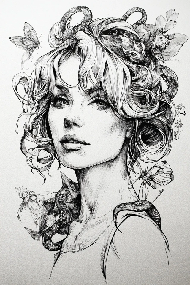 Ink Serpent Muse - Image 1