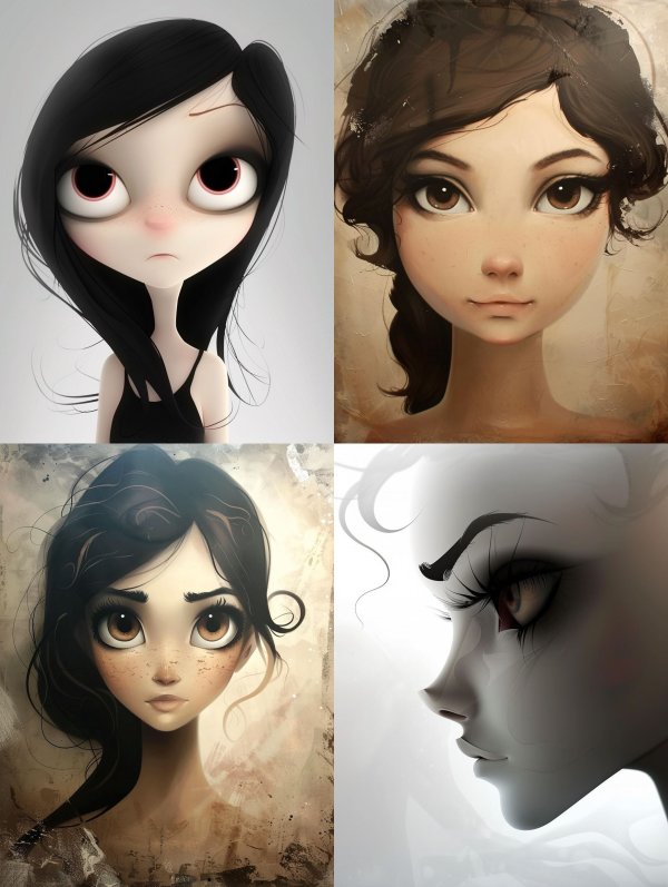 Whimsical Gazes: A Digital Art Study