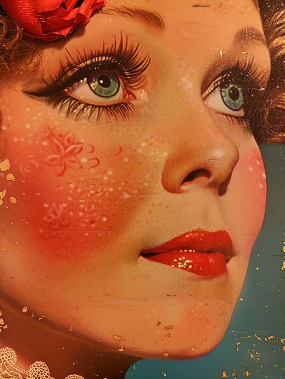 Vintage Porcelain Doll Portrait - Image 4
