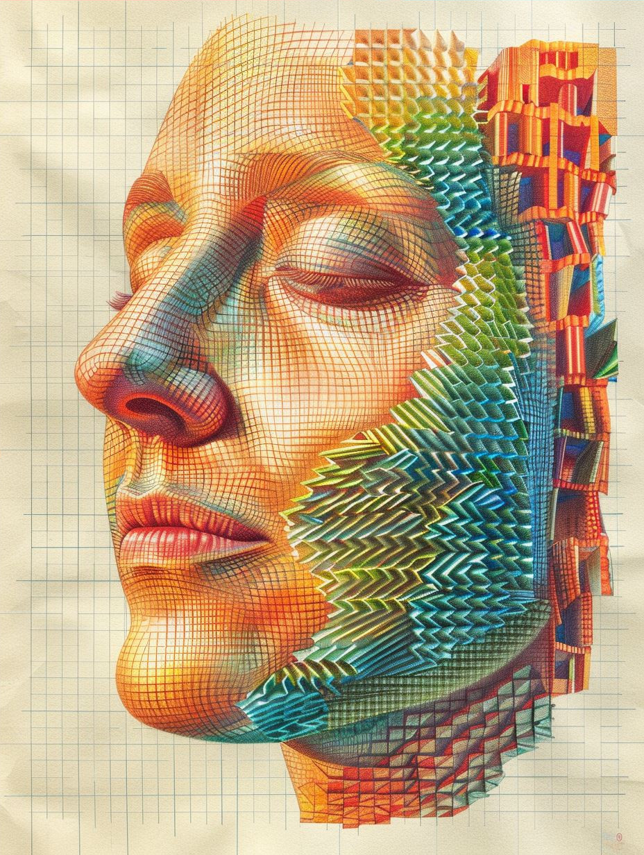 Prismatic Digital Fragment Portrait - Image 4