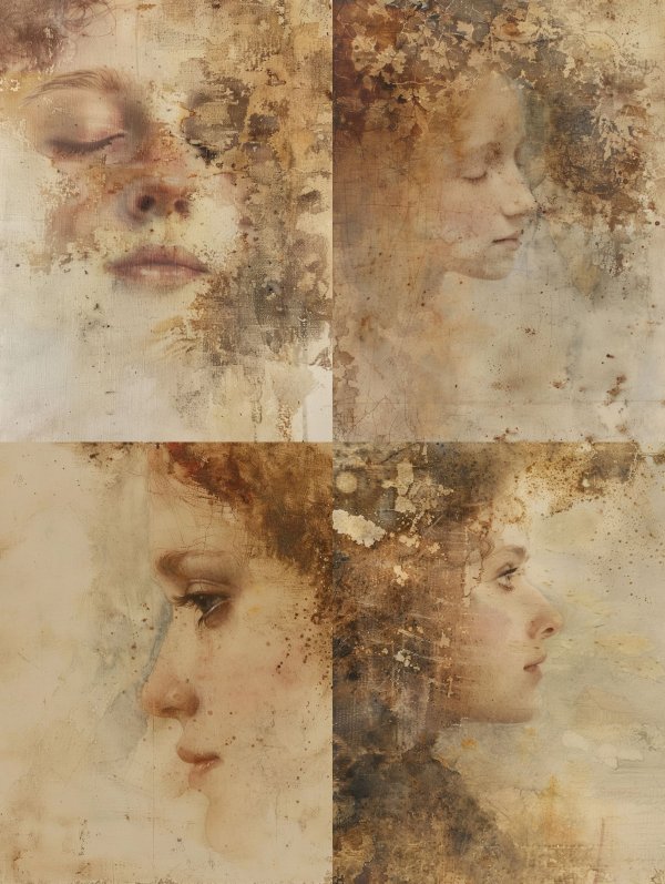 Ethereal Gilded Memory Portraits