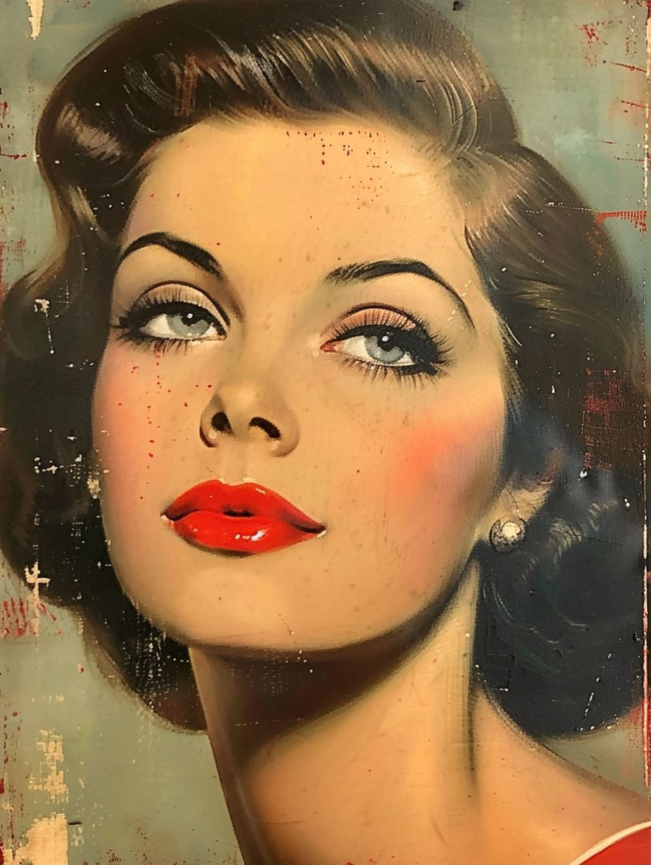 Vintage Glamour Quad Portrait - Image 1