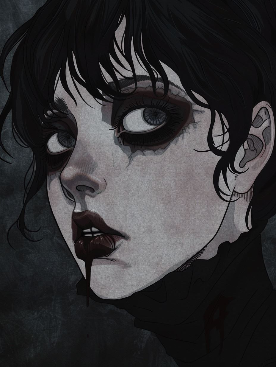 Melancholy Gothic Portrait Study - Image 4