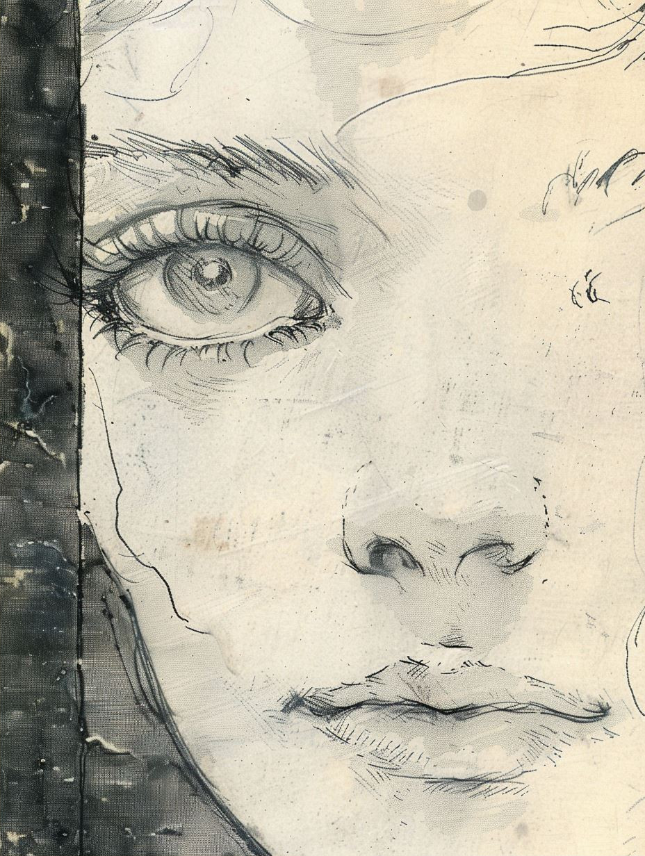 Haunting Ink Ethereal Portrait - Image 2