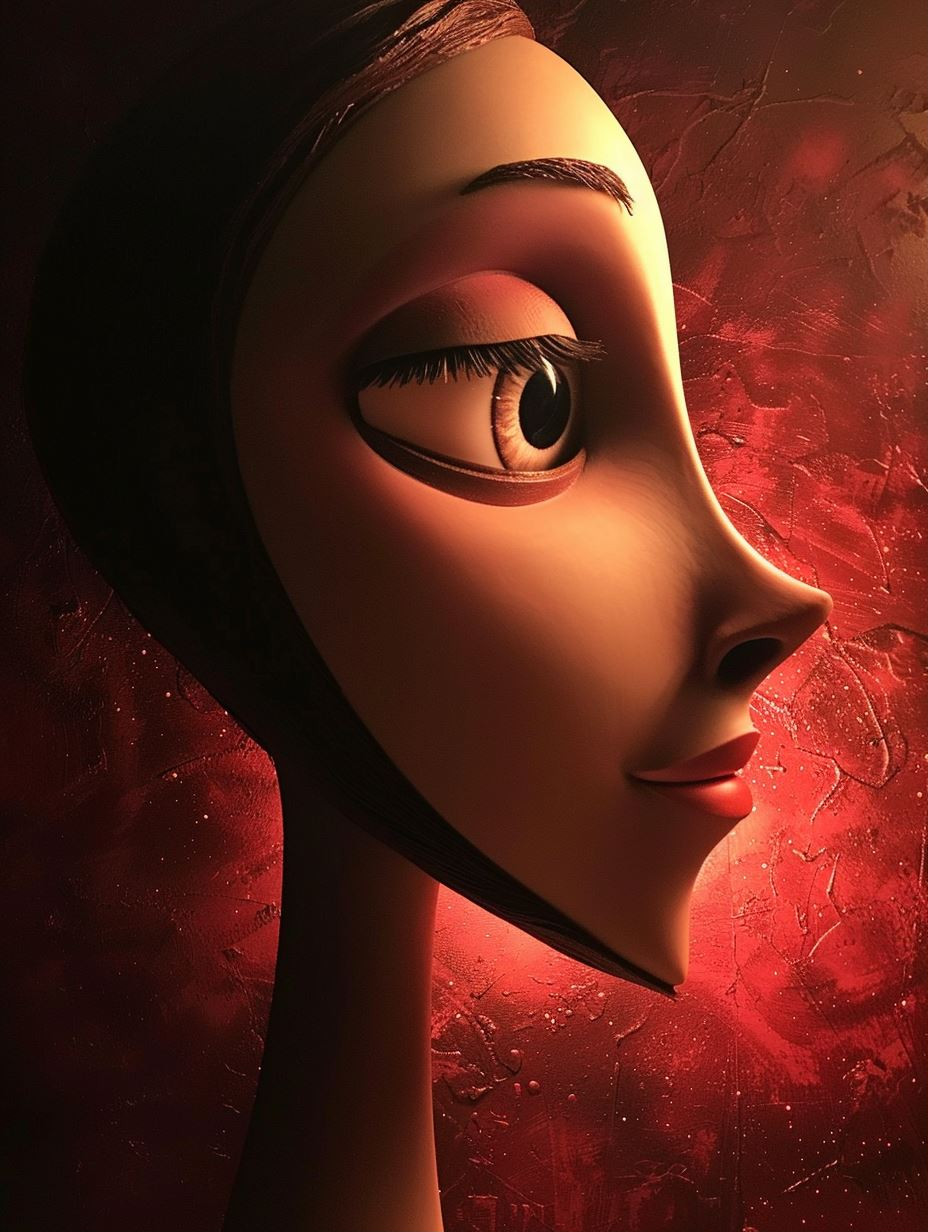 Crimson Dreams of Ethereal Grace - Image 1