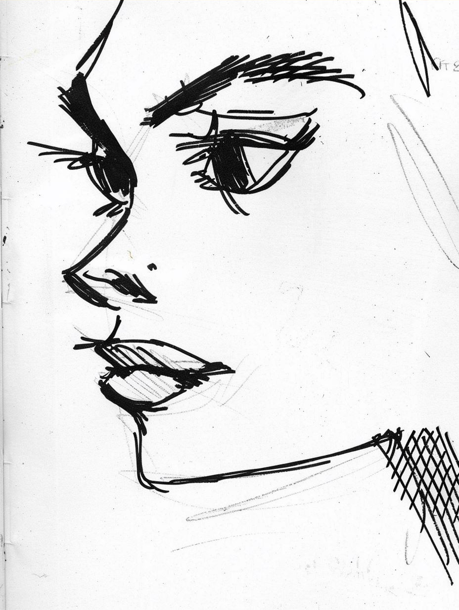 Chaotic Ink Portrait Study - Image 3