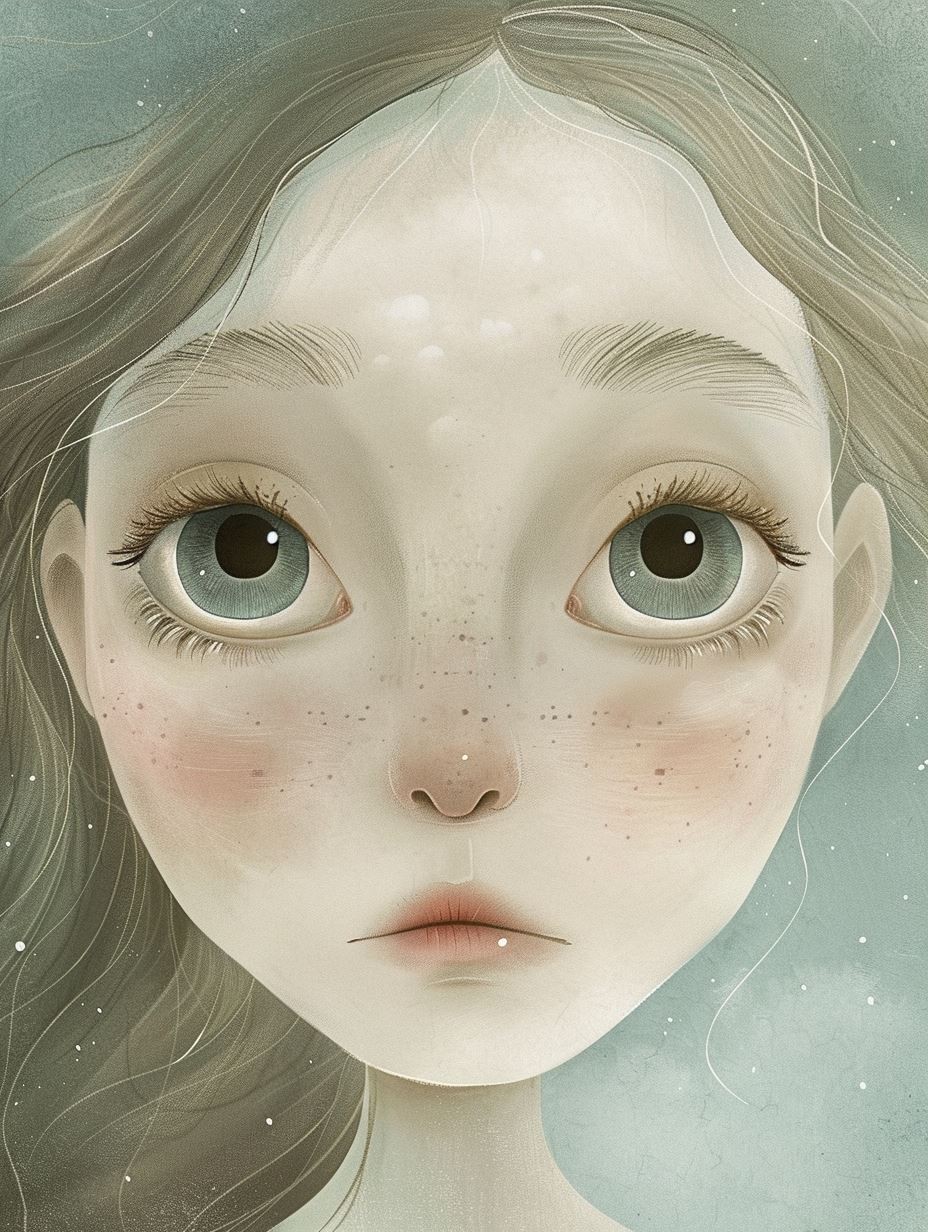 Ethereal Gaze of Pale Serenity - Image 3