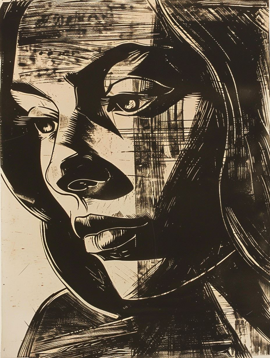 Dramatic Monochromatic Expressionist Portraits - Image 3