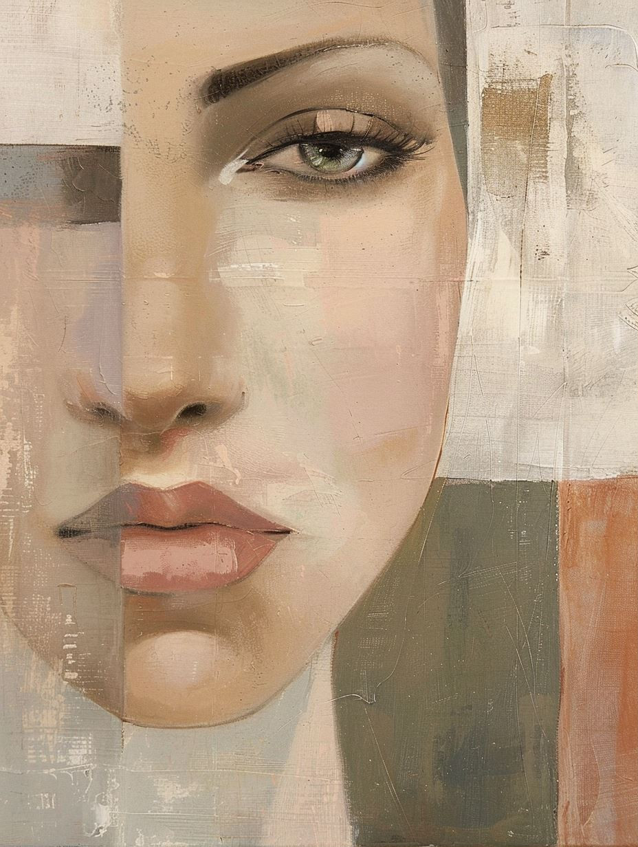 Fragmented Elegance of Modern Faces - Image 1