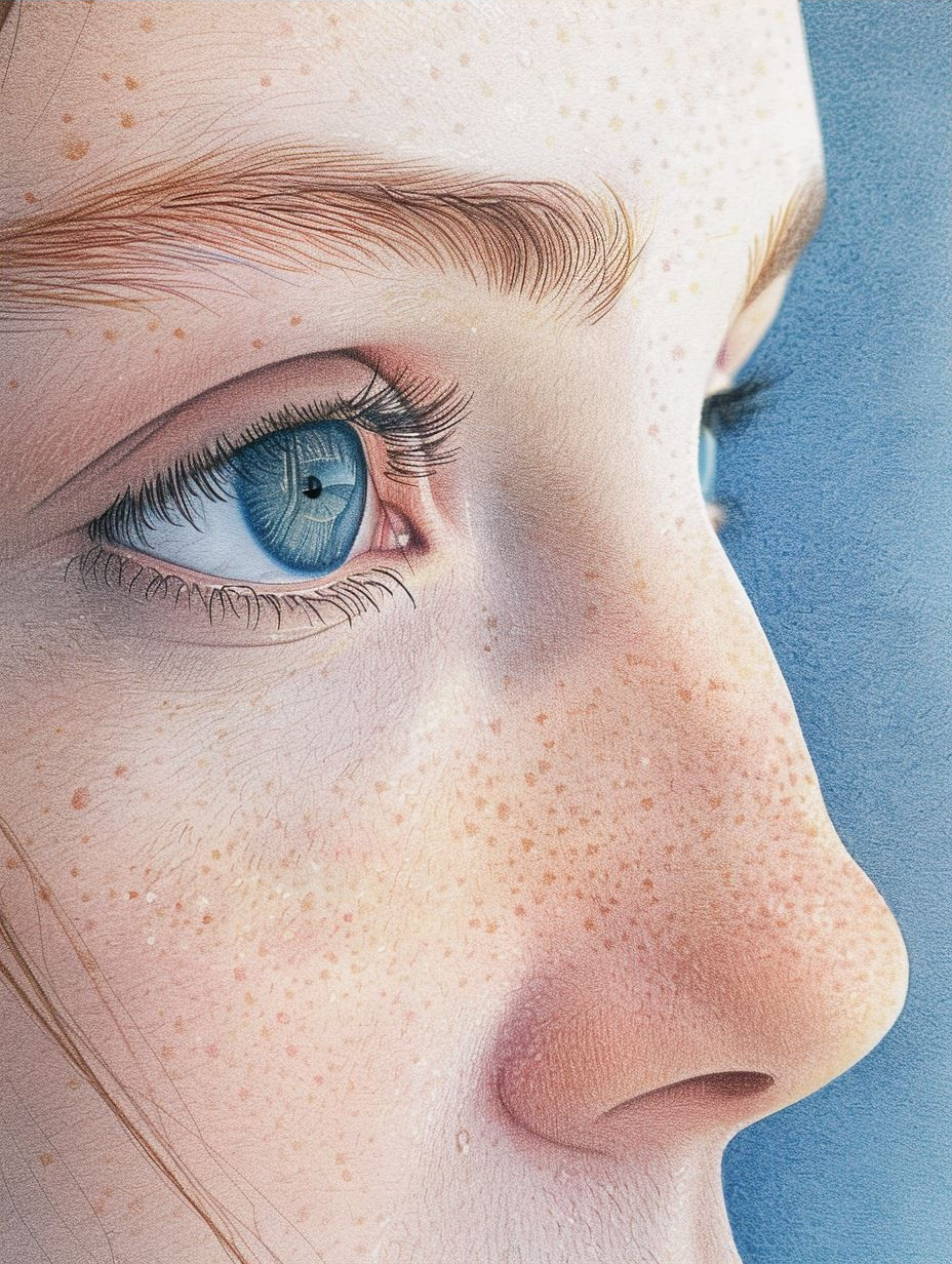 Hyper-Realistic Freckled Portrait Study - Image 3