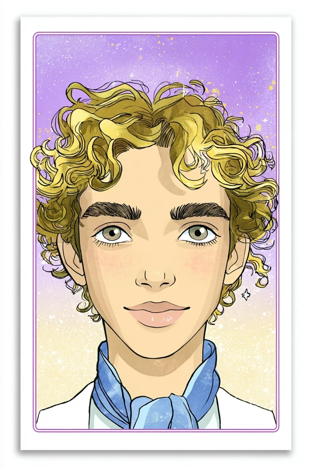 Golden Curls Ethereal Portrait - Image 1